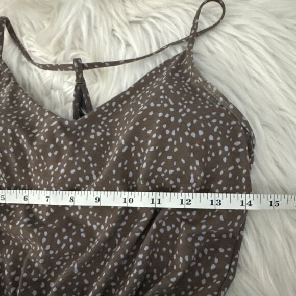 Prana womens XS brown geo pattern strappy hiking dress built in bra - Picture 4 of 13